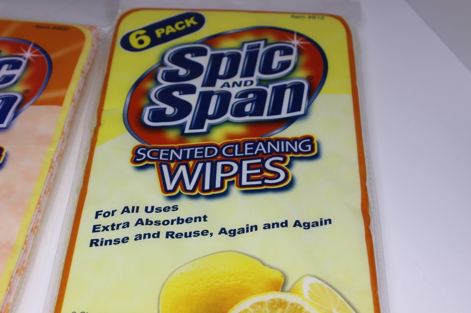 Spic And Span Scented Cleaning Wipes Lot of 3 ( 18 ) Discontinued Lemon Orange
