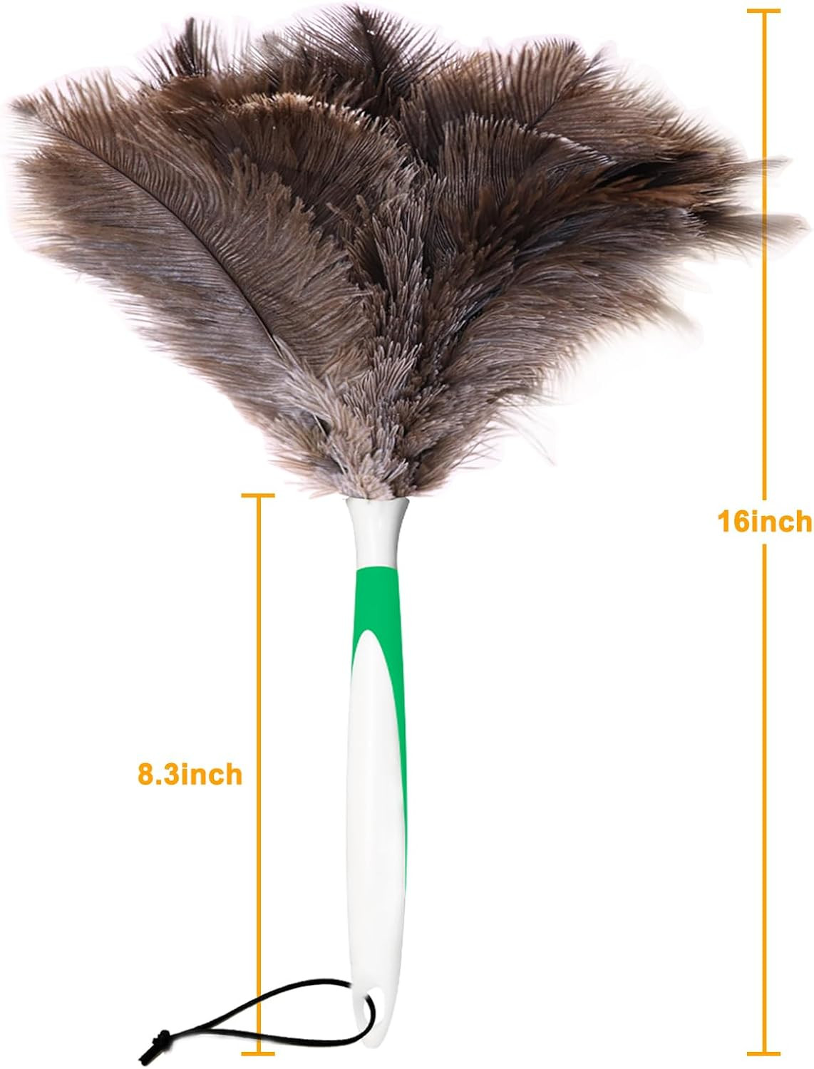 Ostrich Feather Duster 16 Inch Scratch Free Natural Dusting Cleaner