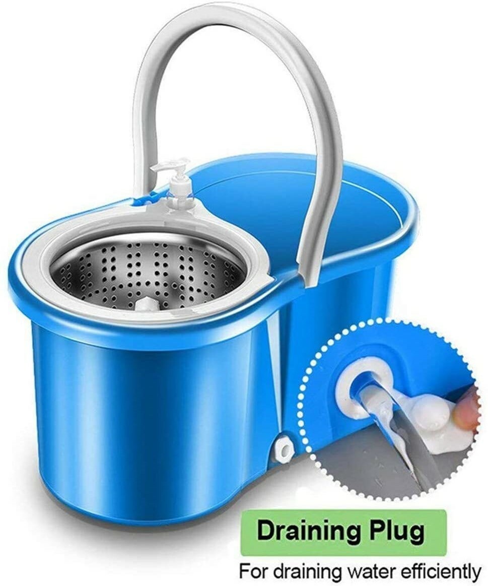 Simpli-Magic Spin Mop 4 Heads Included, Basic, Blue
