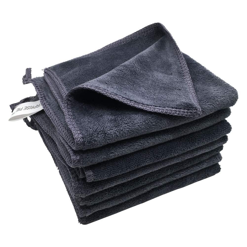 6 Pack 12×12 Inch Microfiber Cleaning Cloth for House Kitchen Boat Cars