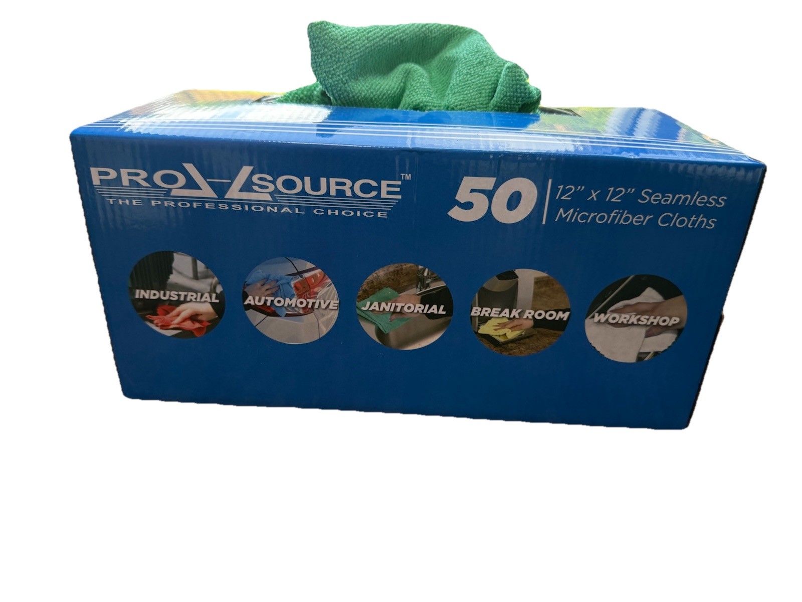 Pro Source Cleaning Microfiber Cloths 12×12 Pack Of 50 Color Green (washable)