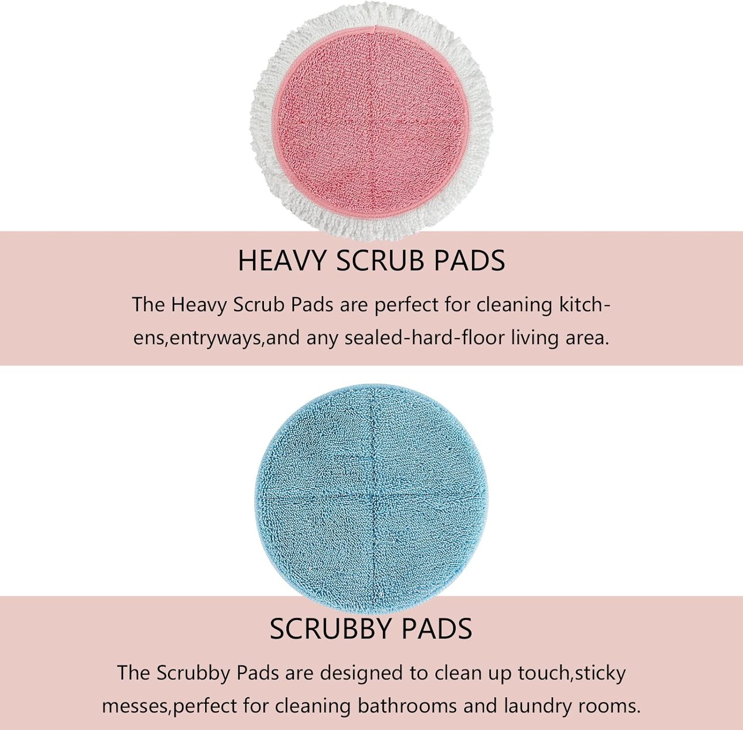 8 Pack Spin Mop Pads – 7.28in Microfiber Refills for Perfect Floor Cleaning
