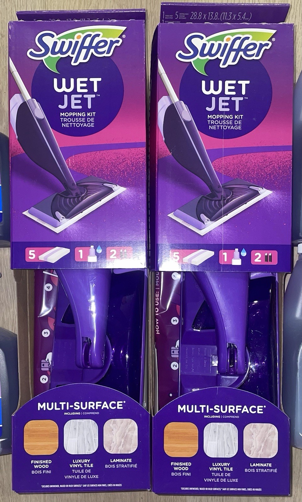 Swiffer WetJet Floor Mop Starter Kit (1 Spray Mop, 5 Mopping Pads) New LOT OF 2