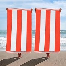 Superior Oversized Beach Towel, Turquoise (Set of 2)