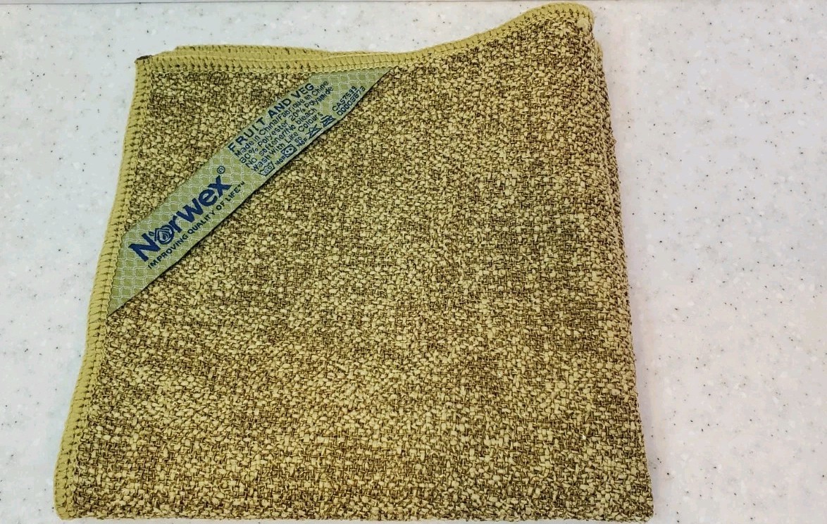 Norwex Olive Green Fruit and Vegetable Veggie Cleaning Scrubbing Cloth
