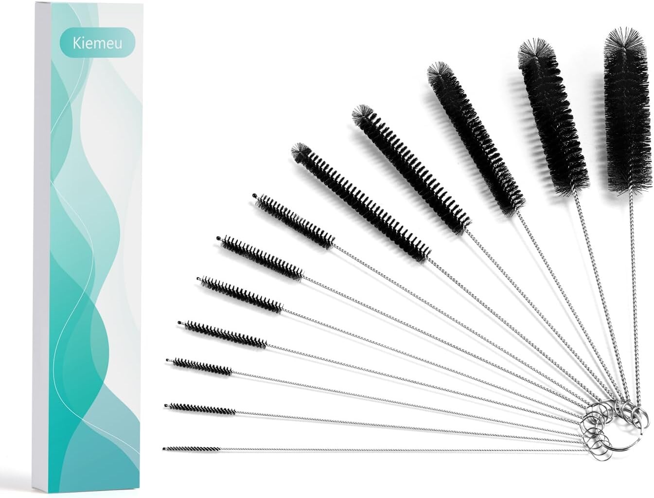 9.5 Inches Long Straw Cleaner Brush Set, 12 Pack Straw Pipe Cleaner Brush Set,