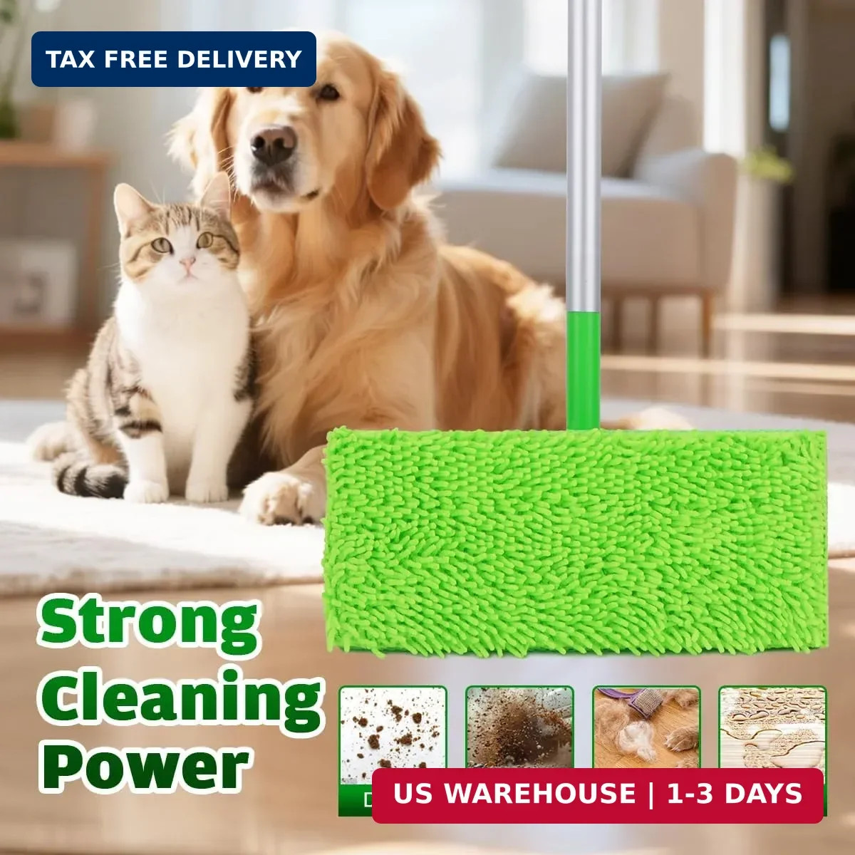 UNIMADE Reusable Microfiber Mop Pads Compatible with Swiffer Sweeper – 6 Replace