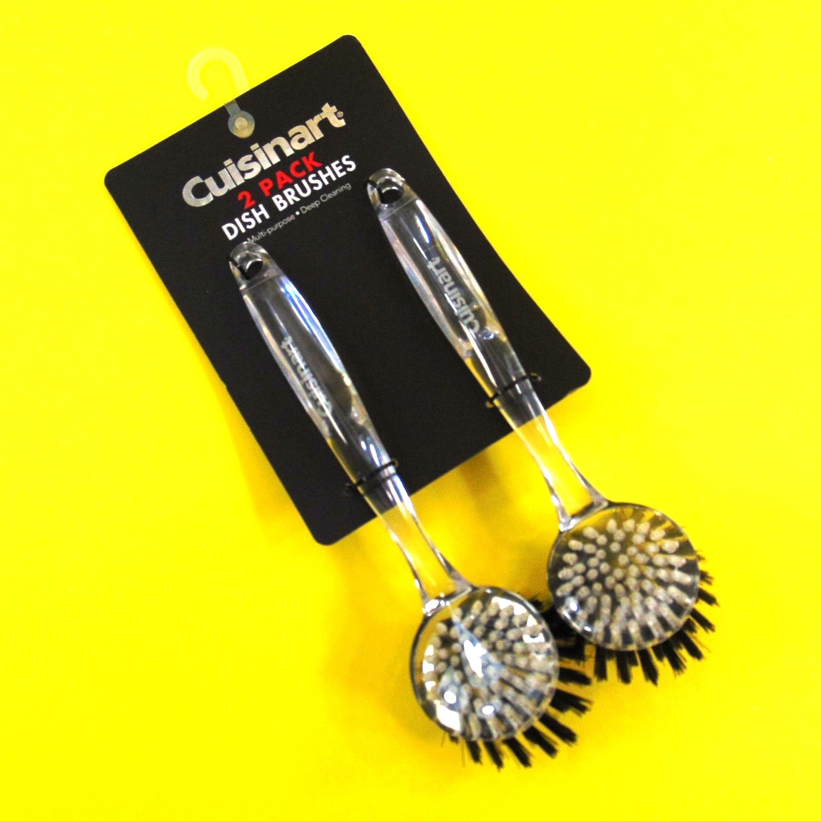 Cuisinart 2 Pack Dish Brushes Multi-Purpose Deep Cleaning Pan Scrub Brush Set