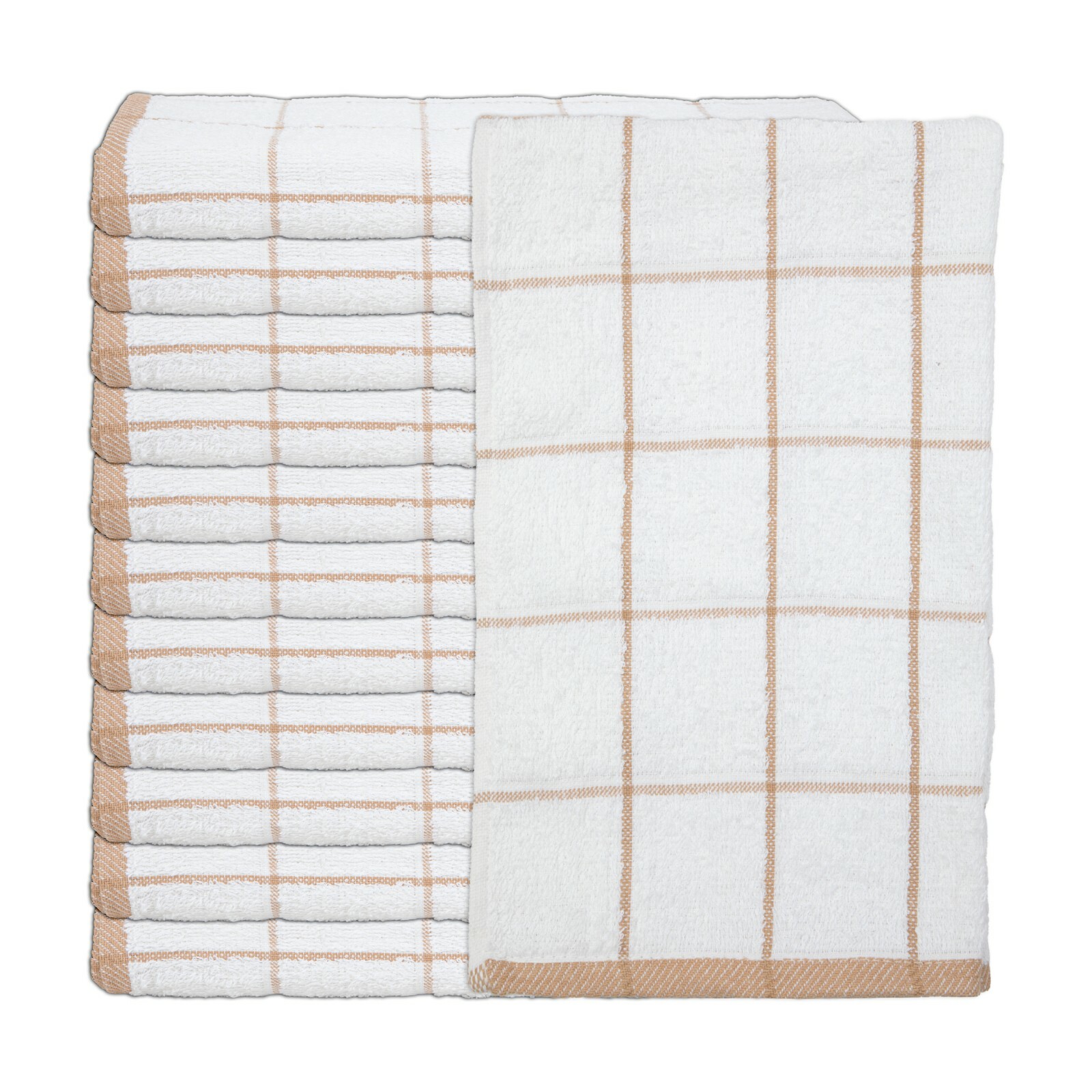 Kitchen Towel Packs of 12 – 100% Cotton – 15 x 25 – Striped Color Options