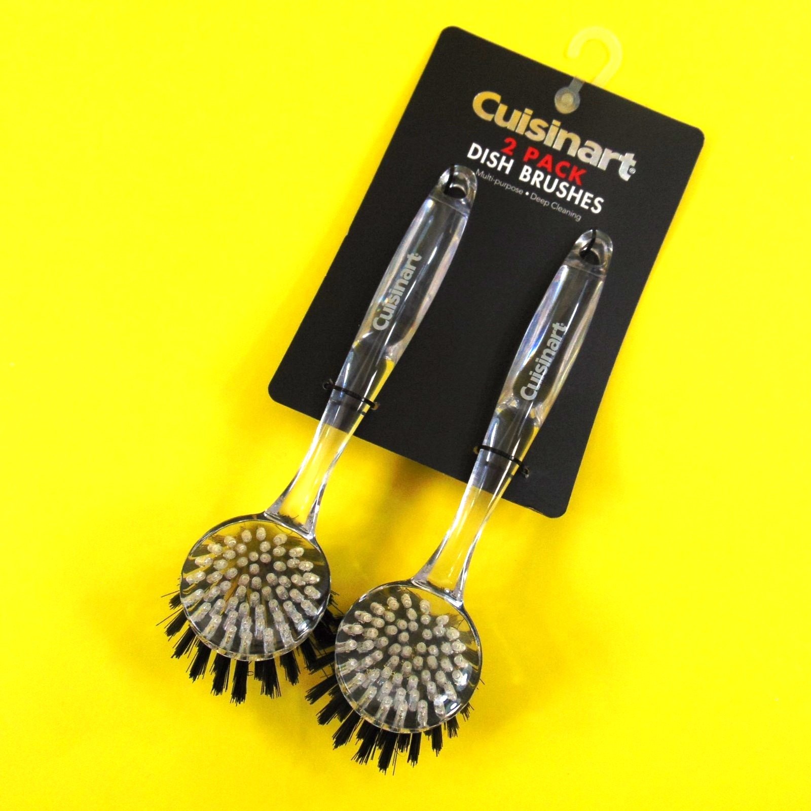 Cuisinart 2 Pack Dish Brushes Multi-Purpose Deep Cleaning Pan Scrub Brush Set