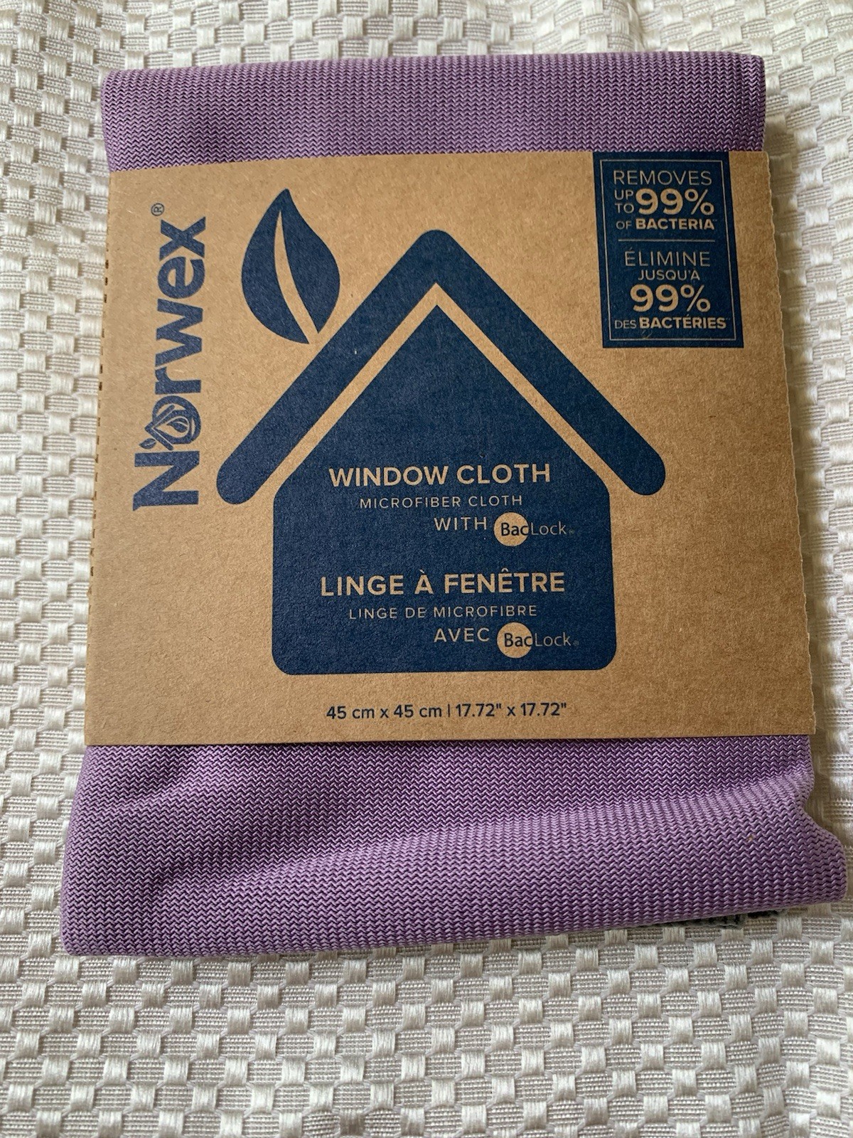 Norwex 🎯 Window Cloth Purple Microfiber Cloth With BacLock Removes Bacteria 🦠