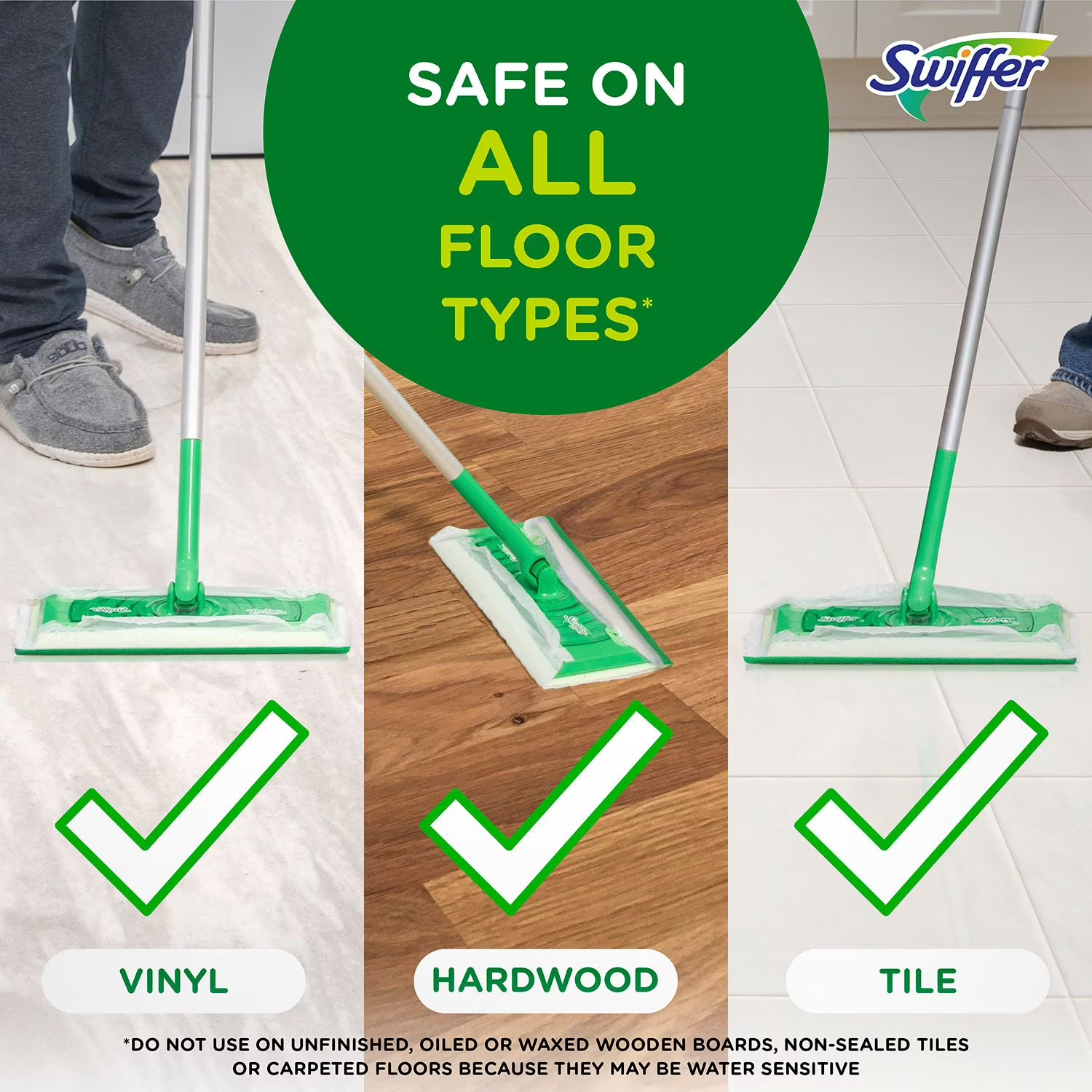 Swiffer Sweeper Heavy Duty Dry Floor Cleaner Cloths, 50 Count Multi-Surface Dust