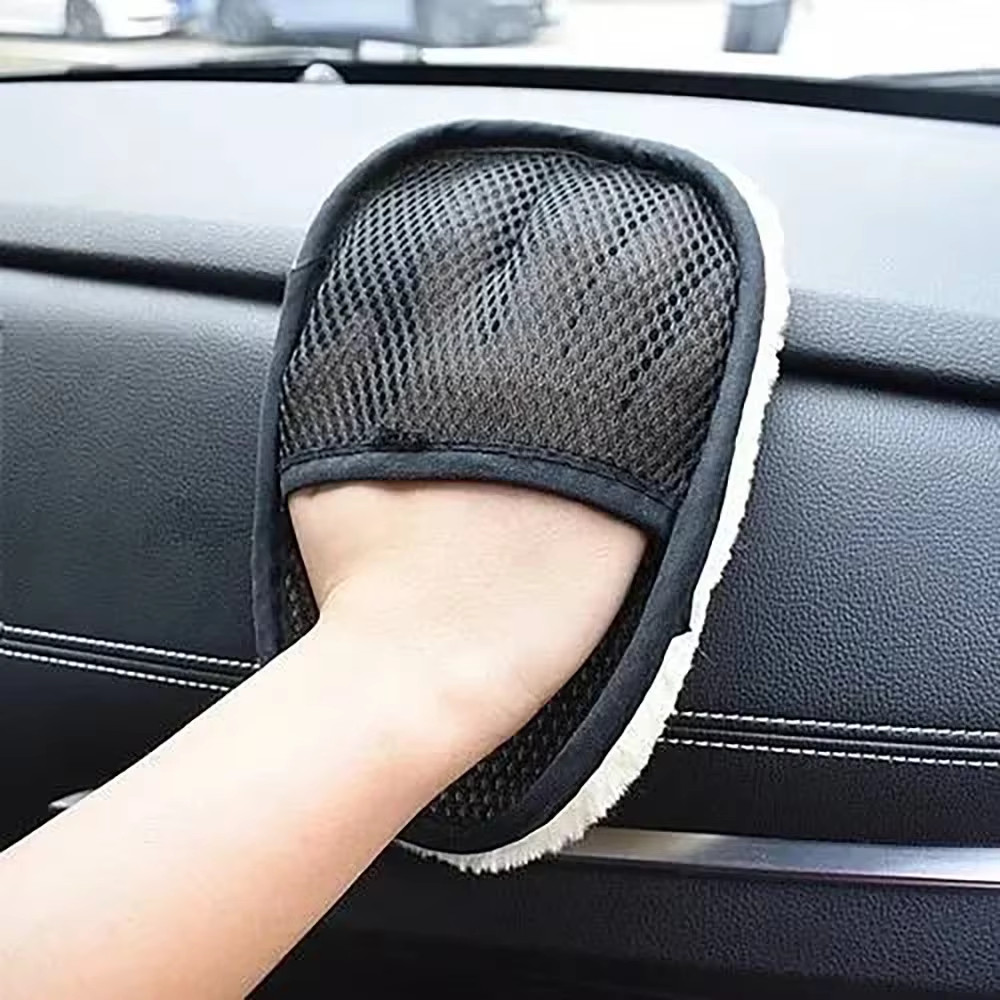 Car Cleaning Sponge Glove Car Polishing Washing Mitt Gloves Microfibre Wash for