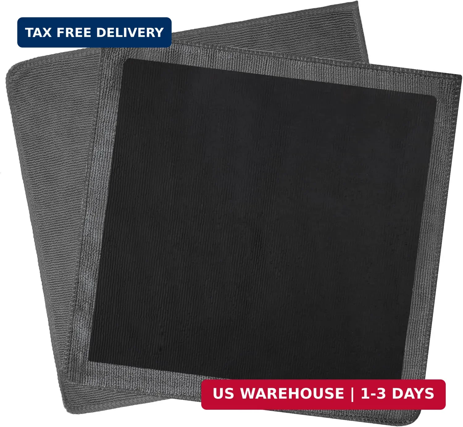 2 Pack Clay Towel 12 x 12 Inch, Gray Clay Bar Towel for Detailing | Clay Deconta