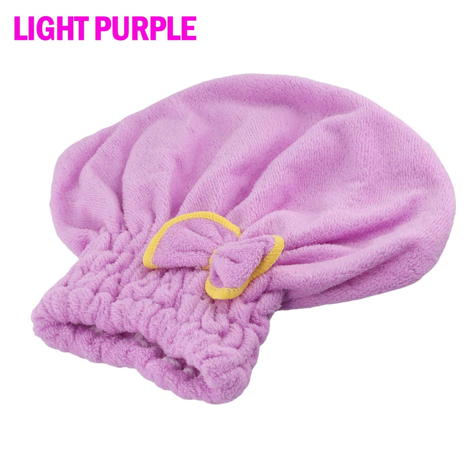 Microfiber Solid Color Hair Hat Fast Drying Head Wrap Turban 6 Color Options