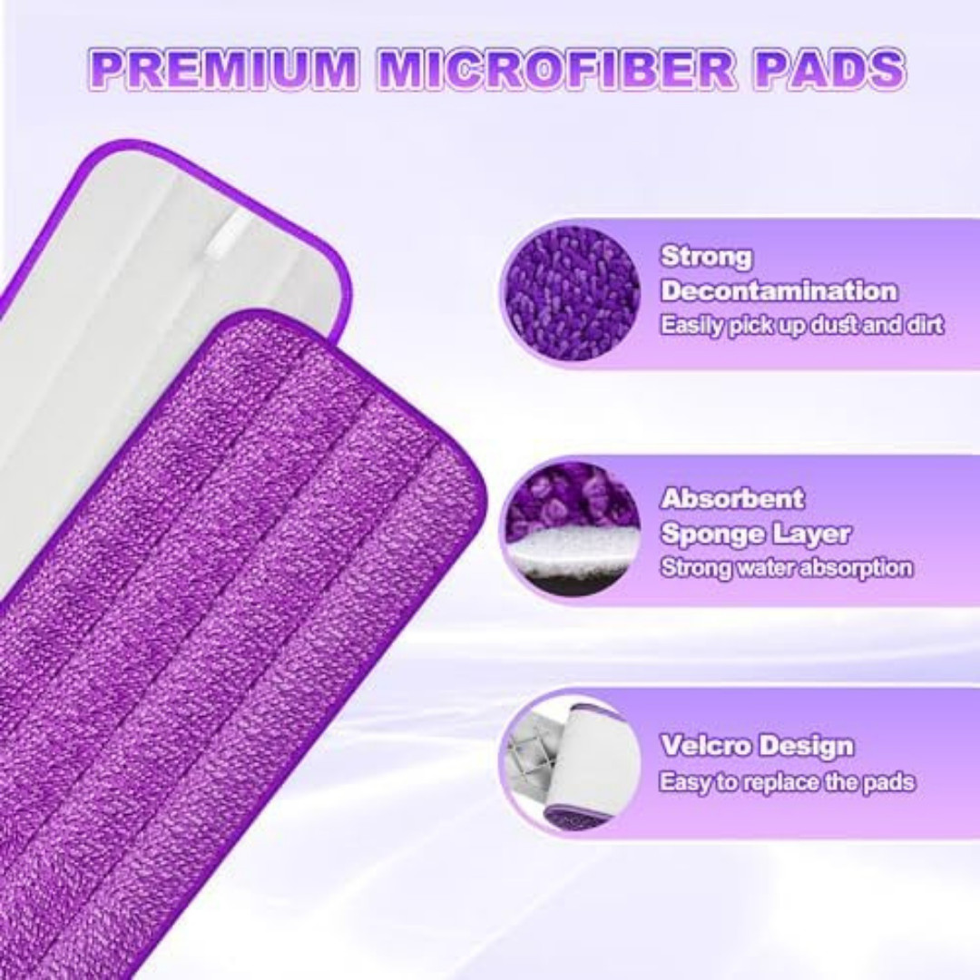 6 Pack Reusable Mop Pads for Swiffer PowerMop, Power Mop Pads 15” Microfiber Re