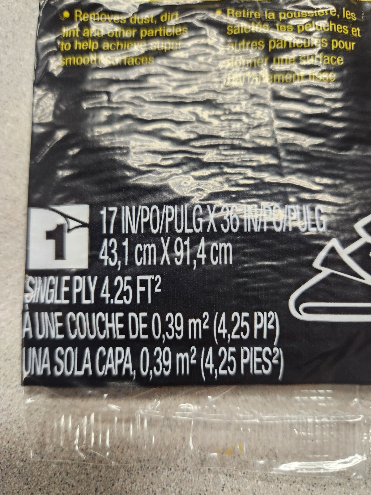 3M 36in. WX17in. White Synthetic Fiber Wood Refinisher’s Tack Cloth (4)