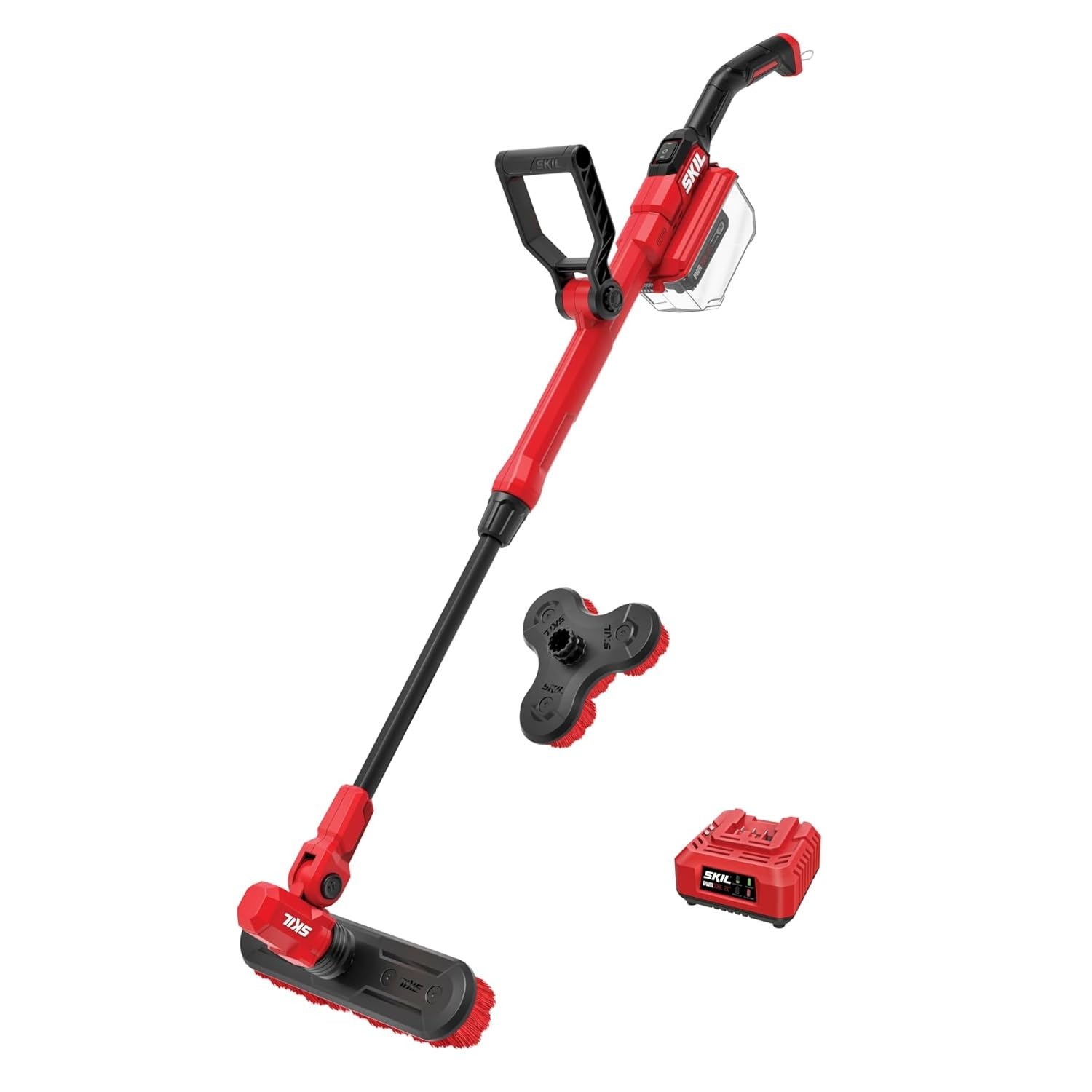 20V Cordless Power Scrubber with Interchangeable Brushes for Effective Cleaning