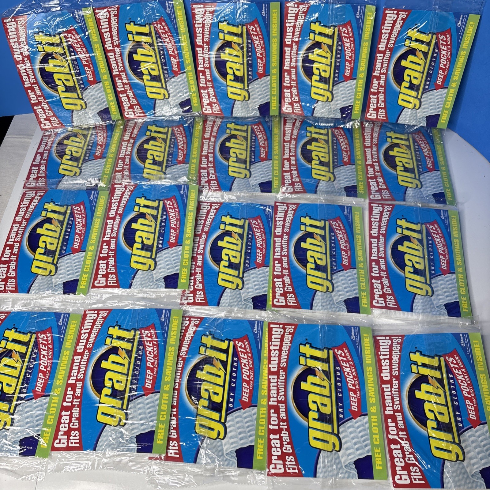 Pledge Grab It Dust Allergen Dry Cloths Unscented 20 New Discontinued FREE SHIP