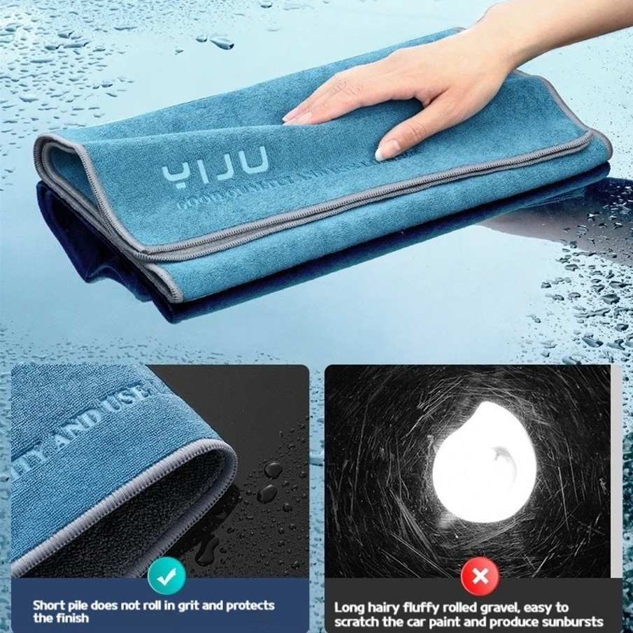 1Pcs Microfiber Car Wash Towel Lint-Free Ultra Soft Drying Cloth for Detailing