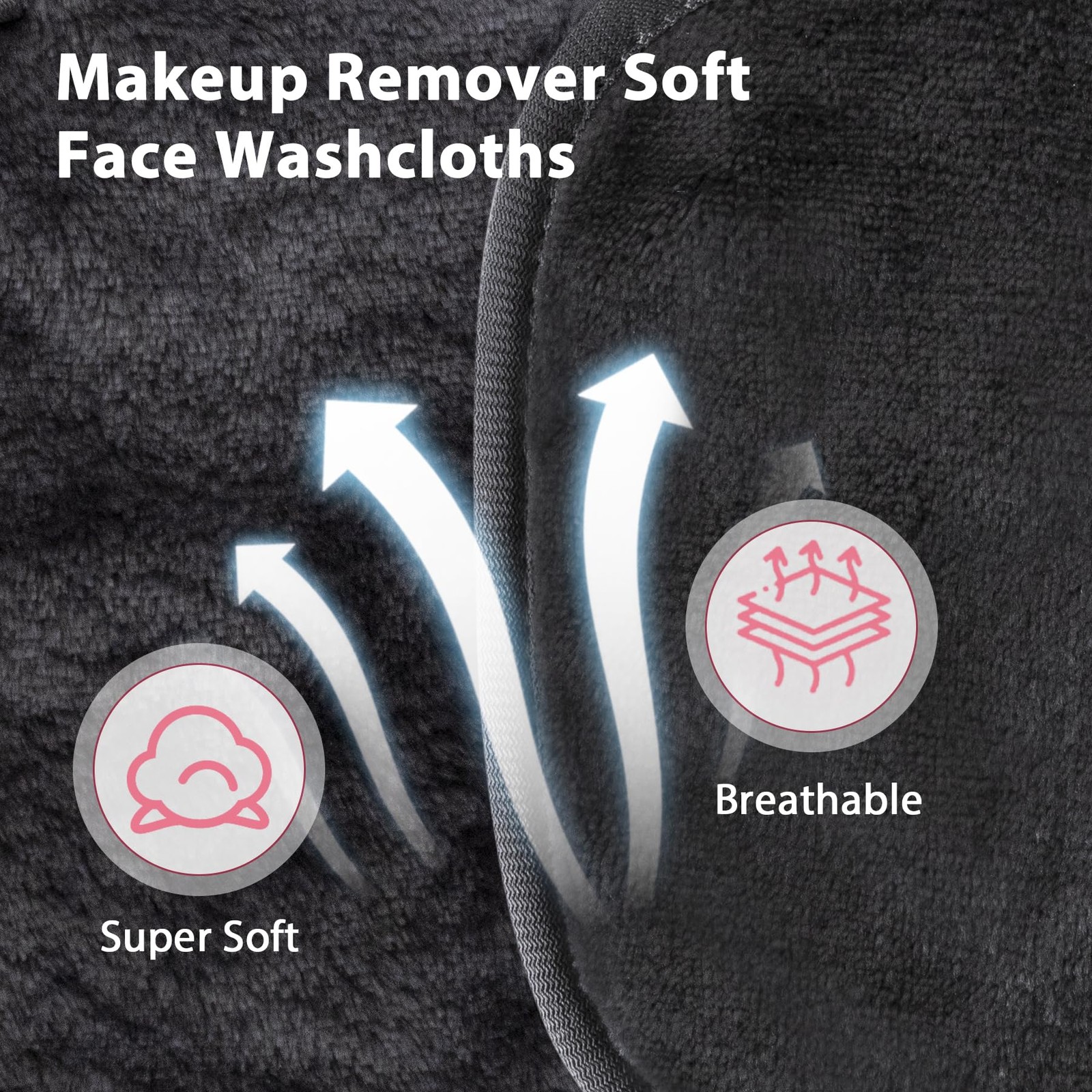 Makeup Remover Cloth, 6″ x 1 Count (Pack of 12), Grey
