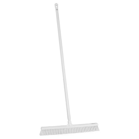 Remco 31945/29625 24 In Sweep Face Push Broom, Soft/Stiff Combination, White