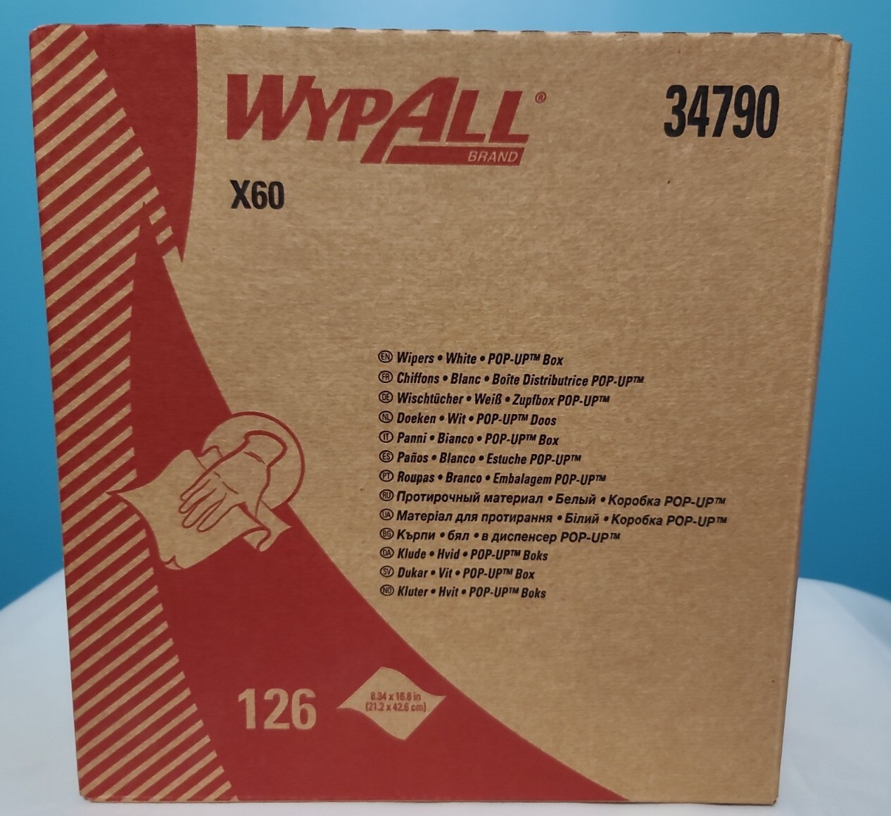 Kimberly-Clark X60 All-Purpose Disposable Wiper – Box of 126 (34790)