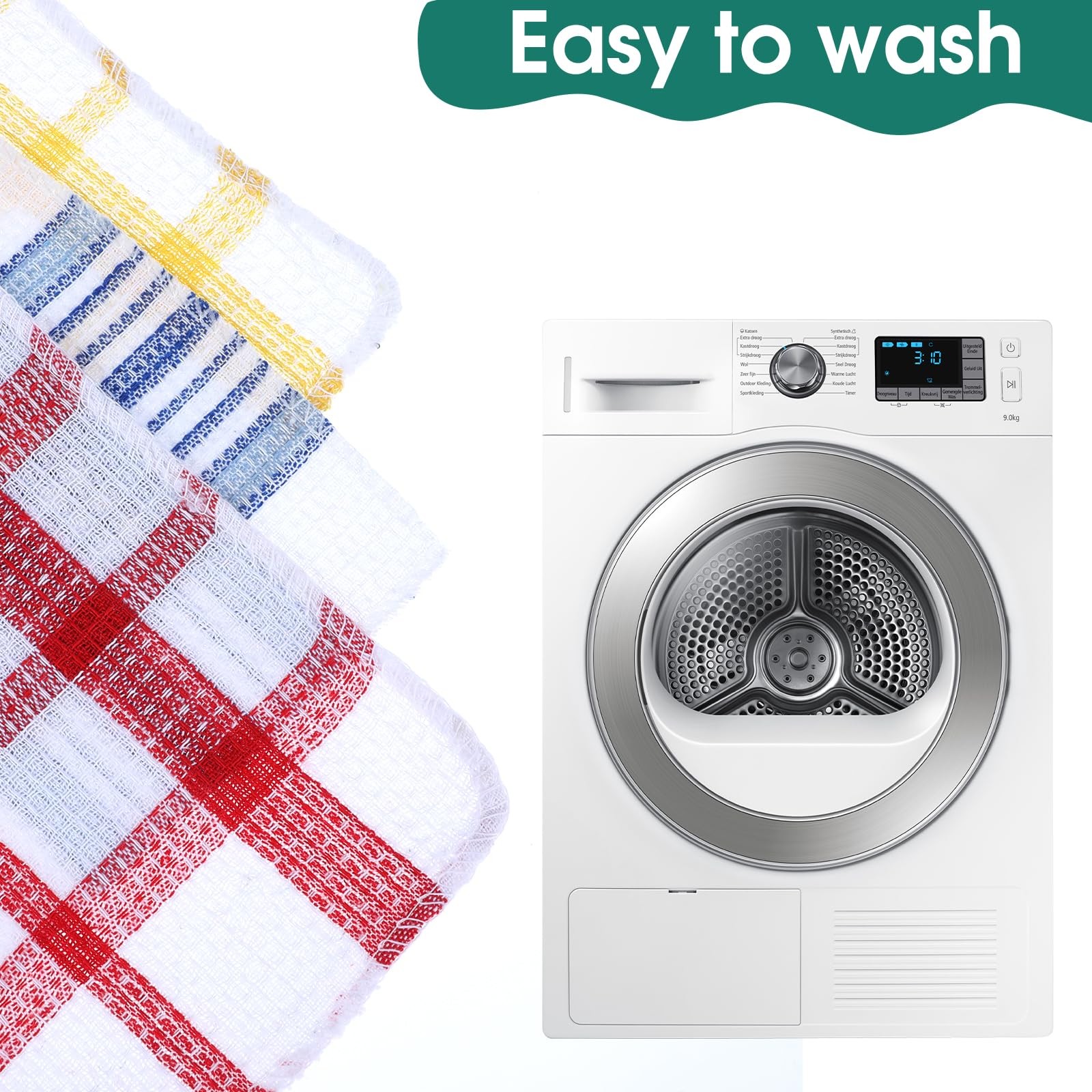 20 Pieces Kitchen Dish Cloths for Washing Cleaning Absorbent Dish Rags Drying…