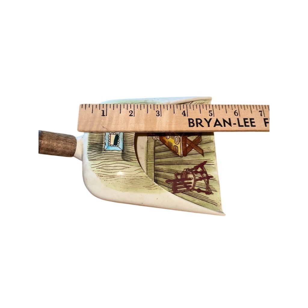Davar Originals Vintage Handheld Crumb Sweeper Dust Pan Wood Handle 6 in Japan
