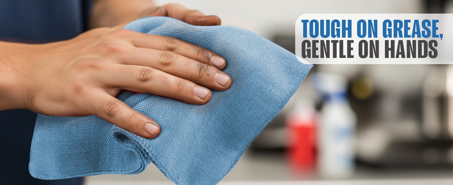 Cotton Shop Towels 12×14 Inch, 100 Pack Soft, Absorbent Reusable Cotton Rags,