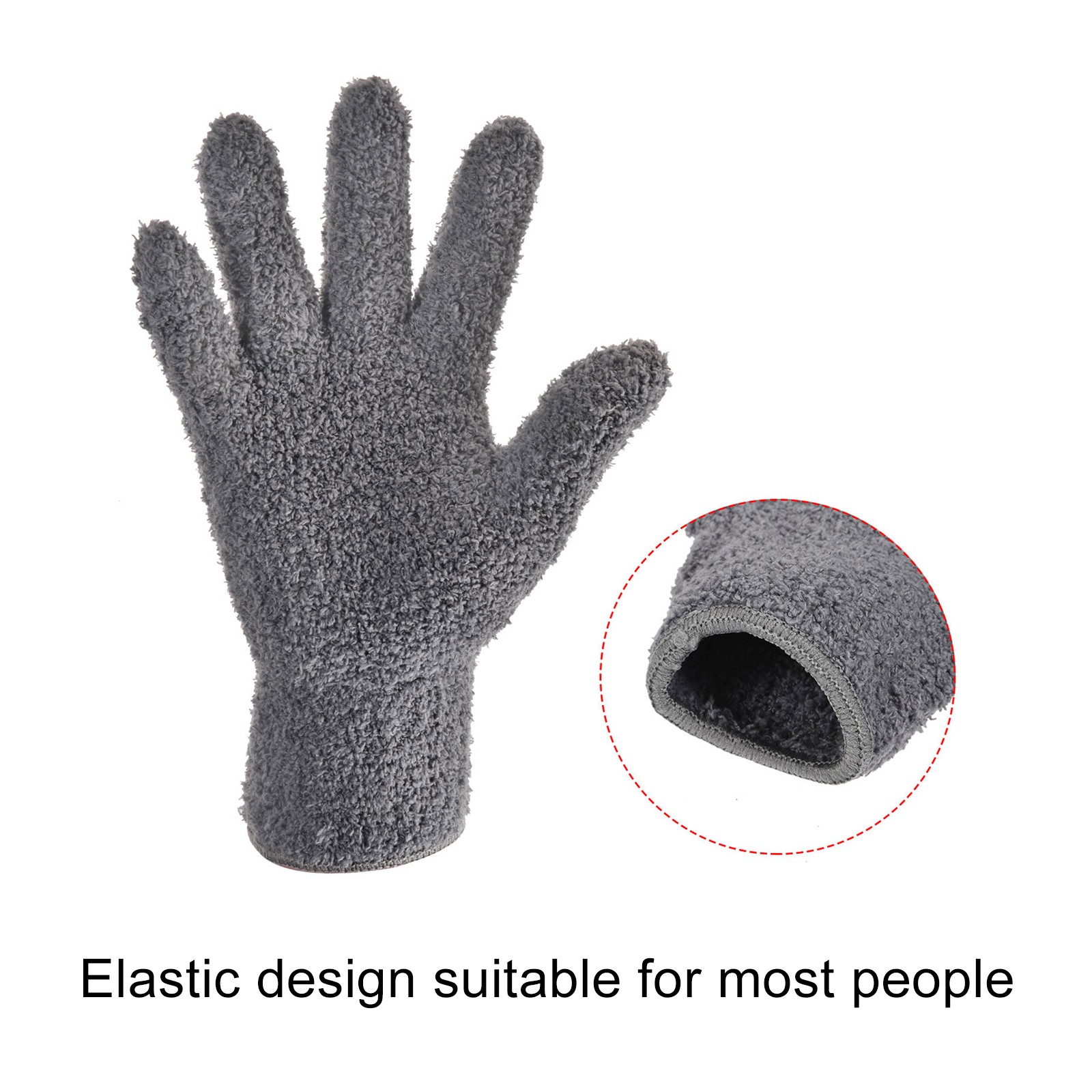 Dusting Cleaning Gloves Microfiber Mittens Blue Dark Blue Gray Pink 4 Pairs