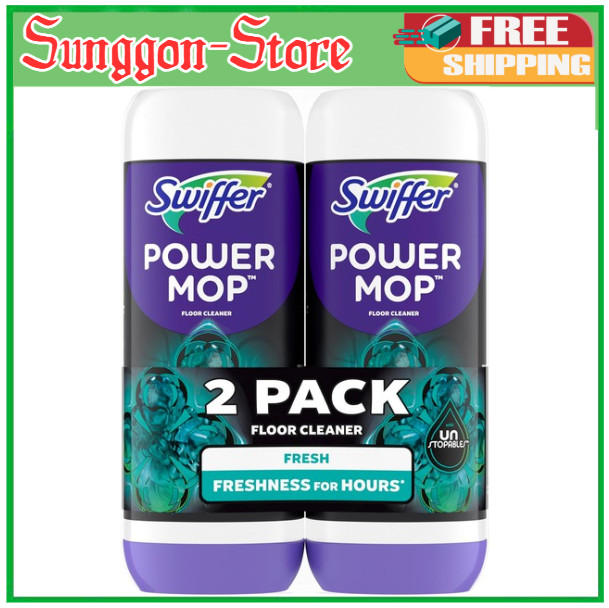 Swiffer Power Mop Refill Solution -All Purpose Multi-Surface Floor Cleaner