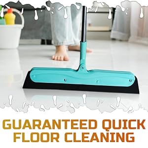 Floor Squeegee – 34.5″ Telescoping Squeegee for Window Cleaning with Durable