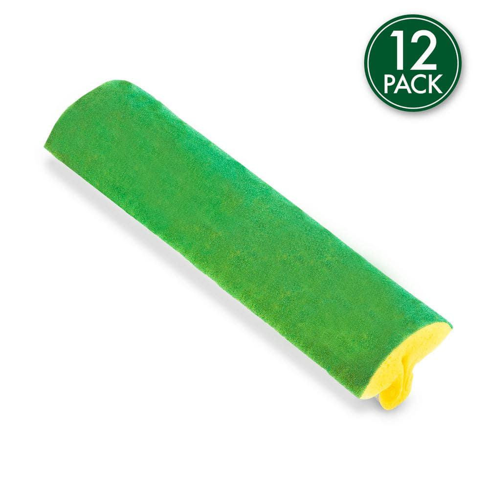 Libman Nitty Gritty Roller Mop Refills Head Replacement Green Yellow 12 Pack