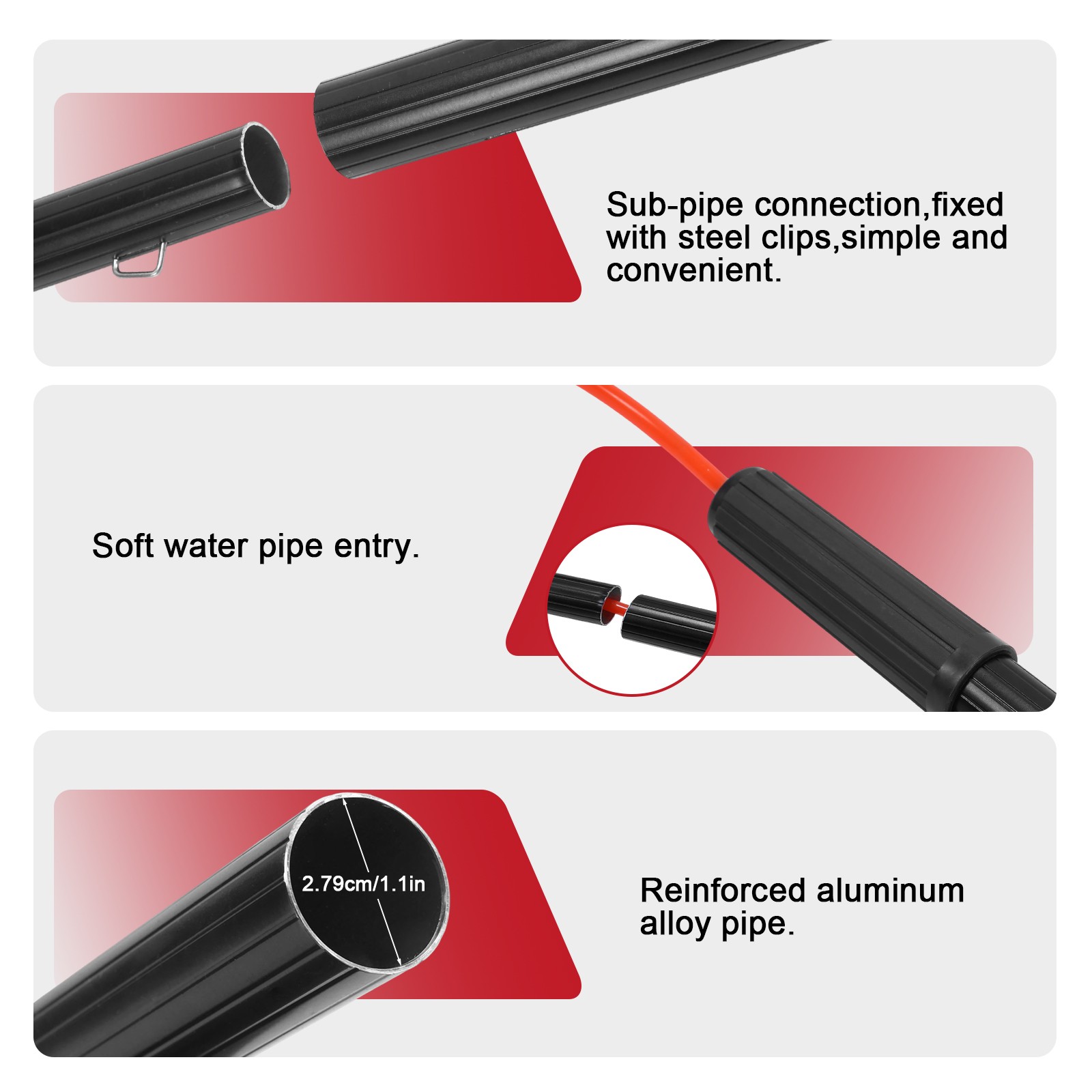 Solar Panel Cleaning Kit with 7M Water Fed Pole, Brush, and Squeegee US