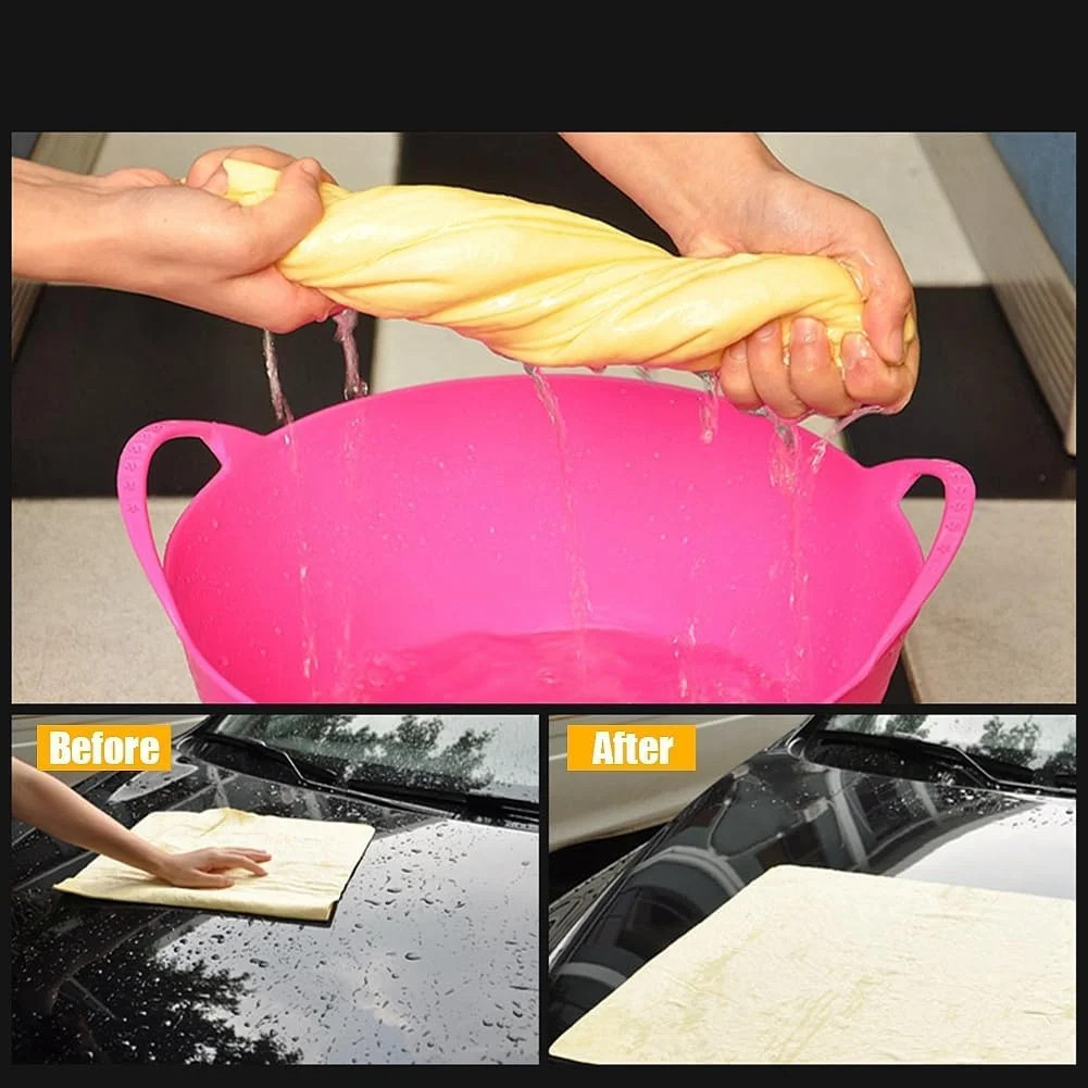 26″ x 17″ Premium Chamois Towel for Car, Dry Cloth for Dust Removal, Chamois Clo
