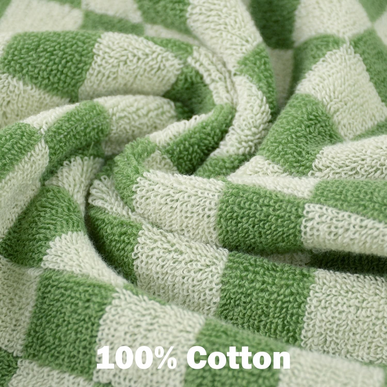 Washcloths 12 Pack Checkered – Wash Cloths for Showering (13″x13″) in 4 Colors,