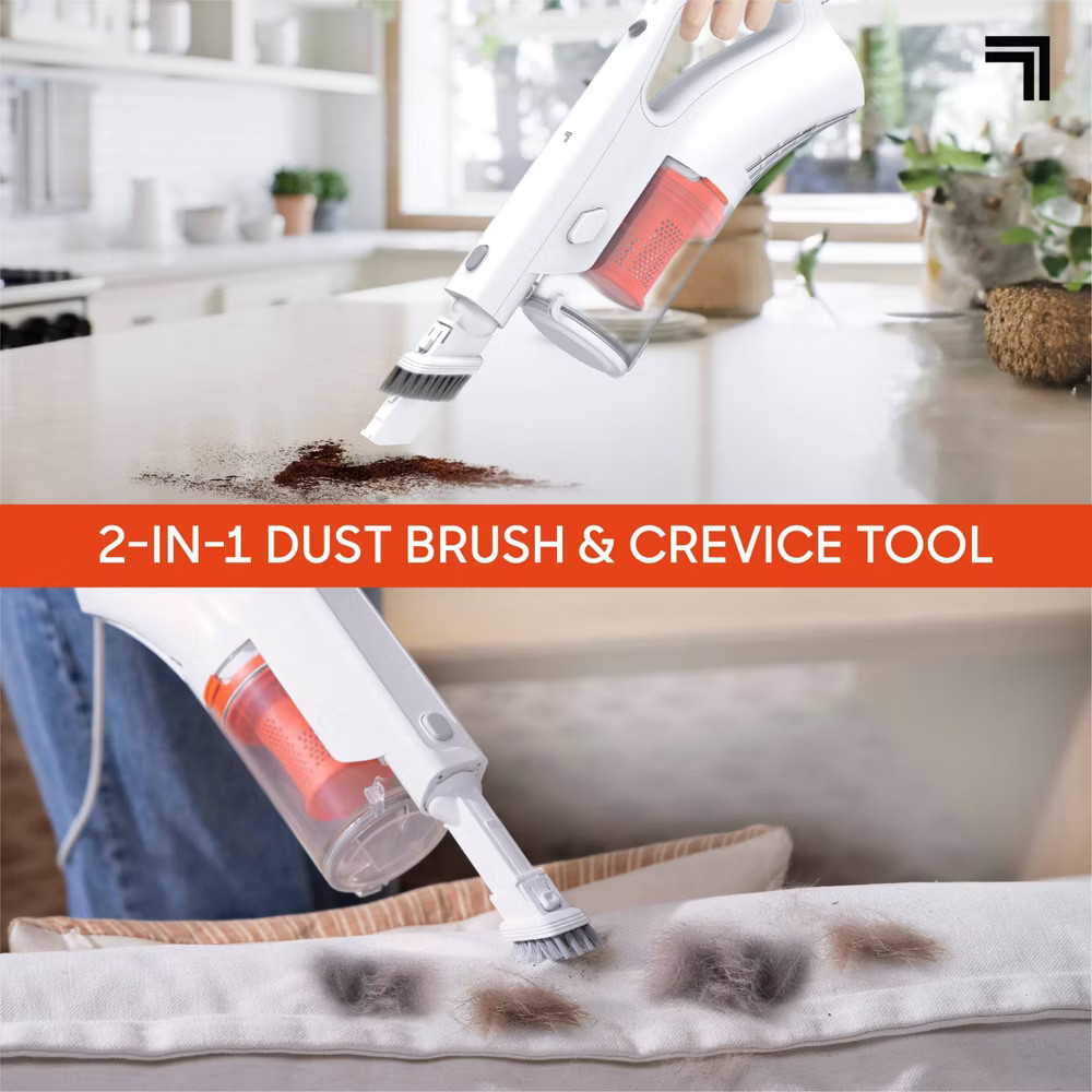 Sharper Image Powerslim Corded Handheld and Stick Vacuum White