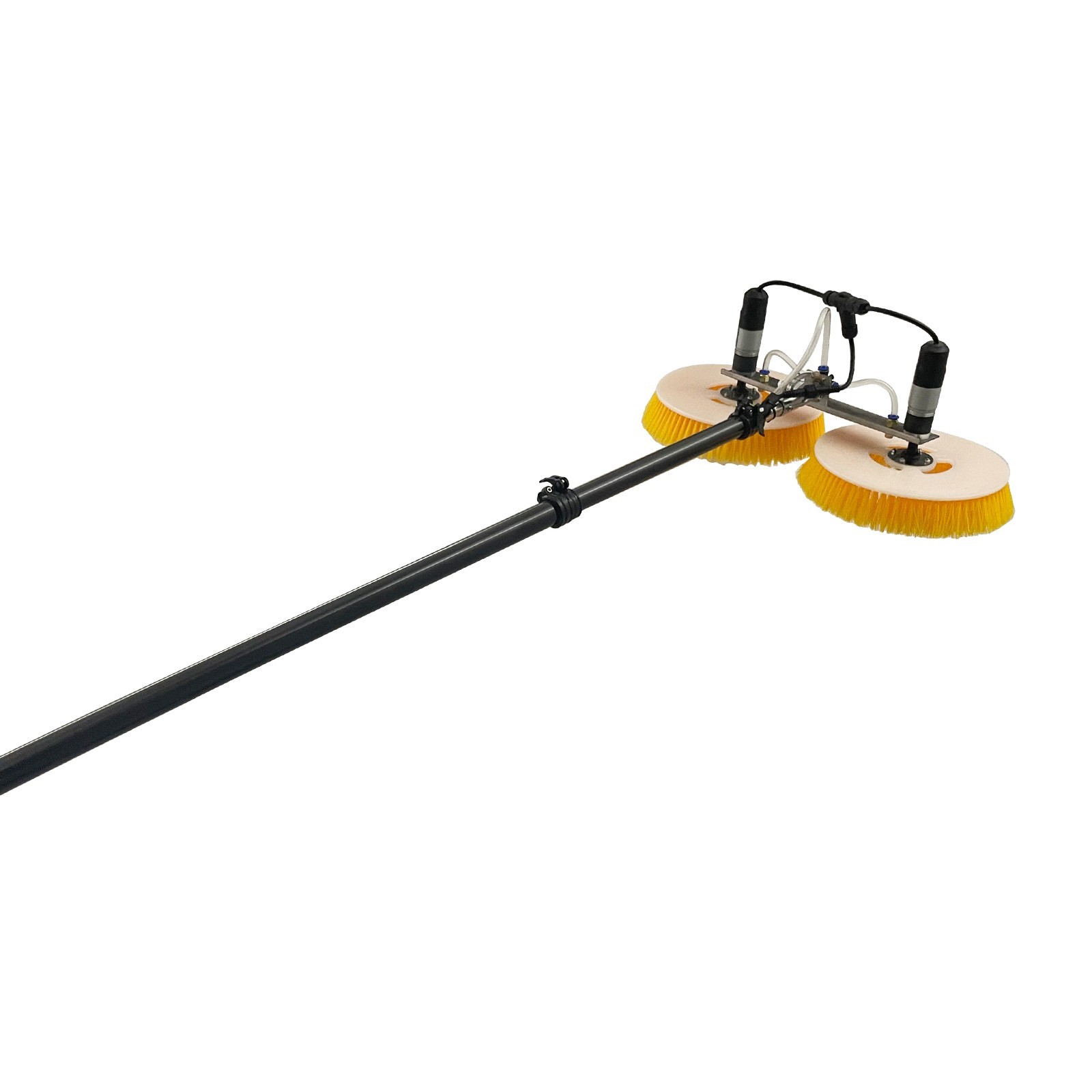 110V Electric Double Head Solar Photovoltaic Panel Cleaning Brush 4m Adjustable