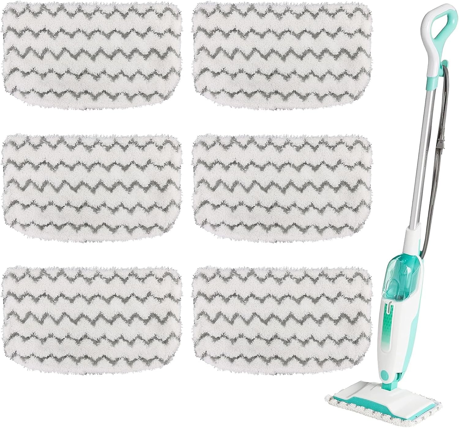6 Pack Microfiber Steam Mop Pads Replacement for Shark Steam Mop S1000, S1000…
