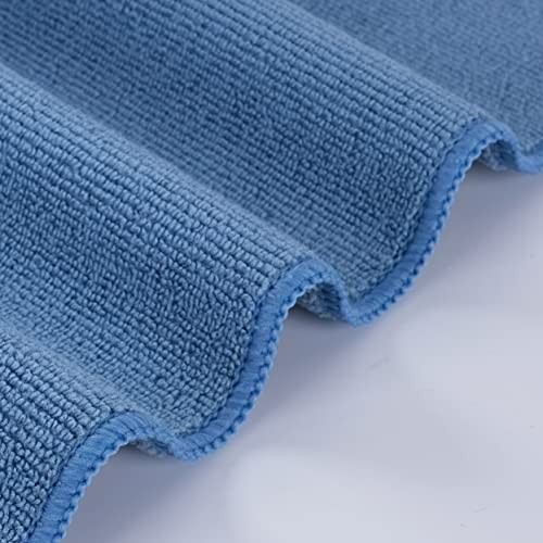 Microfiber Cleaning Towel (16×16, 12 Pack Professional, Blue,Camel,Gray)