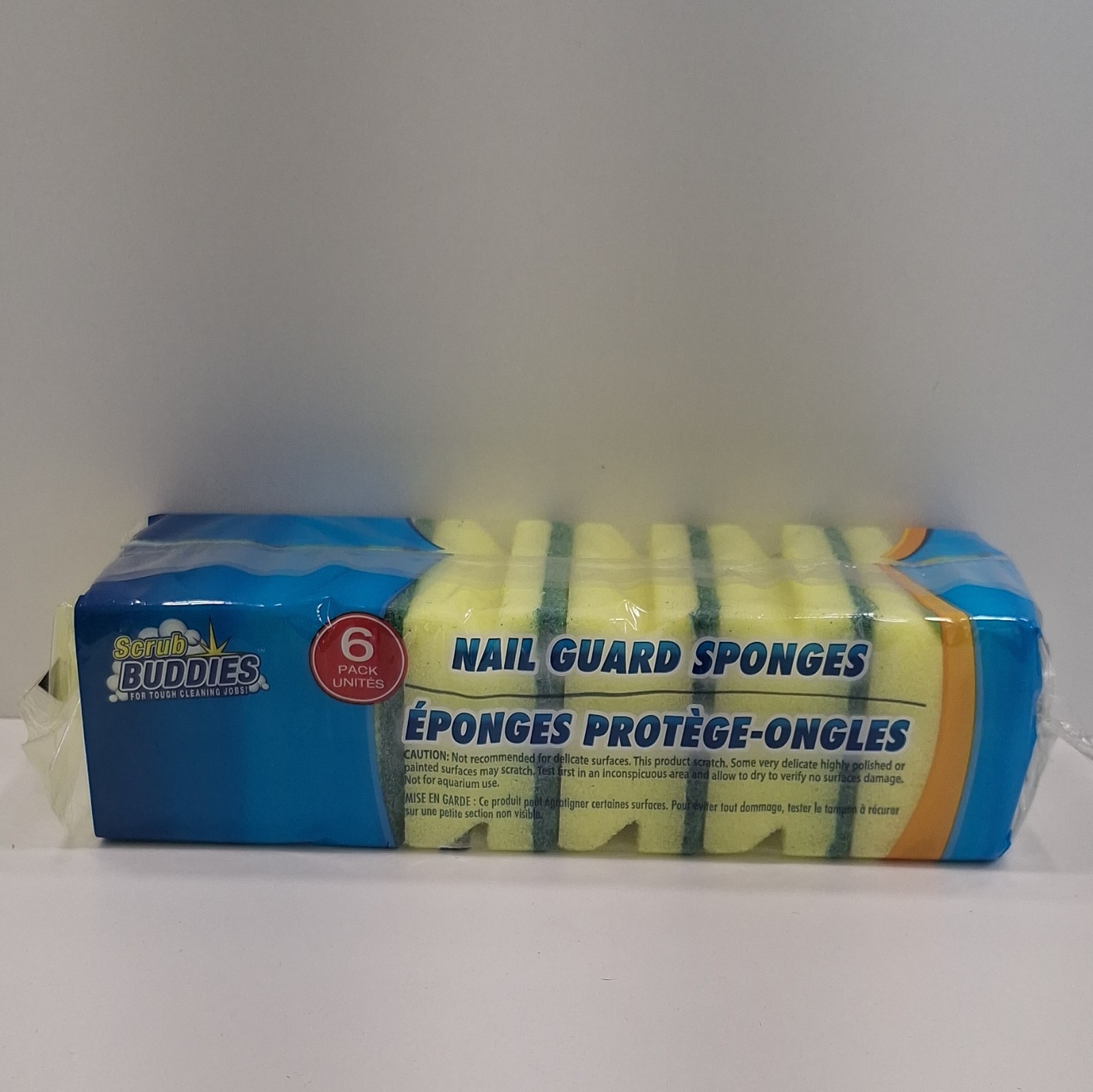 Scrub Buddies Nail Guard Sponges Protects Nails, 6-Pack Yellow/Green 185260