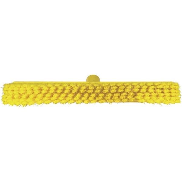 Vikan 31796 16 In Sweep Face Broom Head, Medium, Synthetic, Yellow