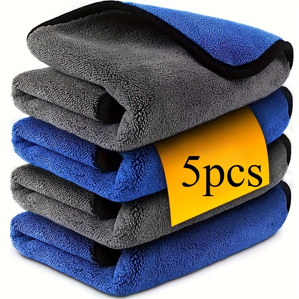 Microfiber Car Drying Towel Ultra Absorbent Scratch Free 5PCS Cleaning Cloth