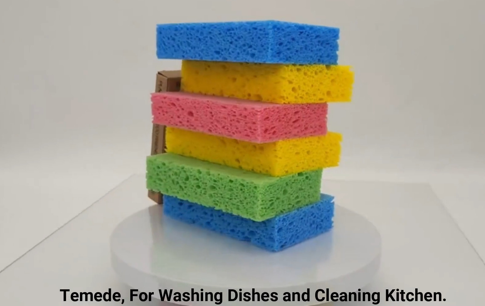 Cellulose Sponges Heavy Duty Scrub Kitchen Dish Non-Scratch Scrubber Clean Wash