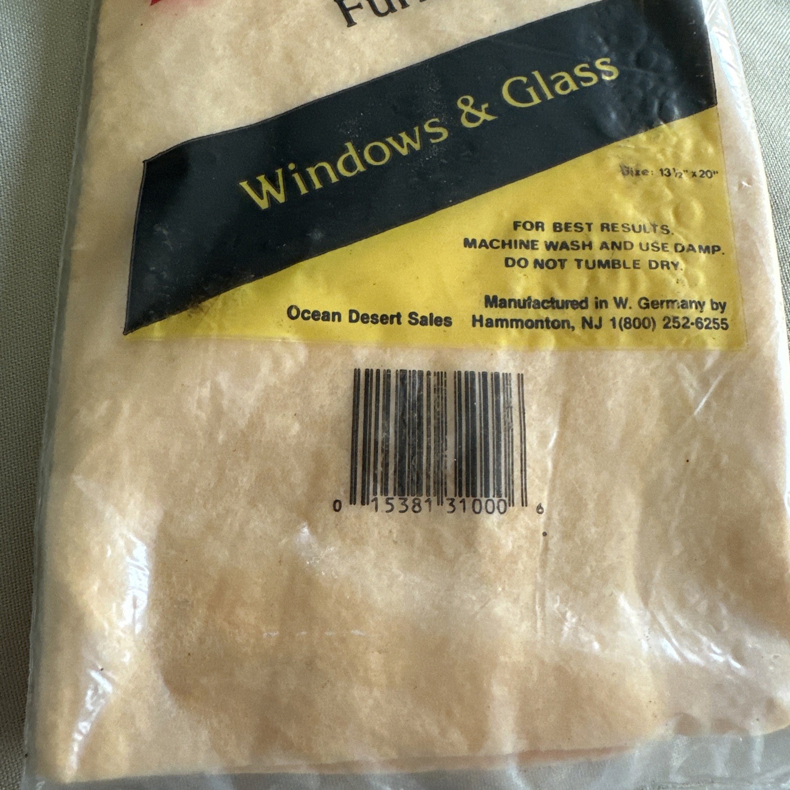 Vintage As Seen On TV Multi Purpose Shammy West Germany Cleaning Cloth Auto RV