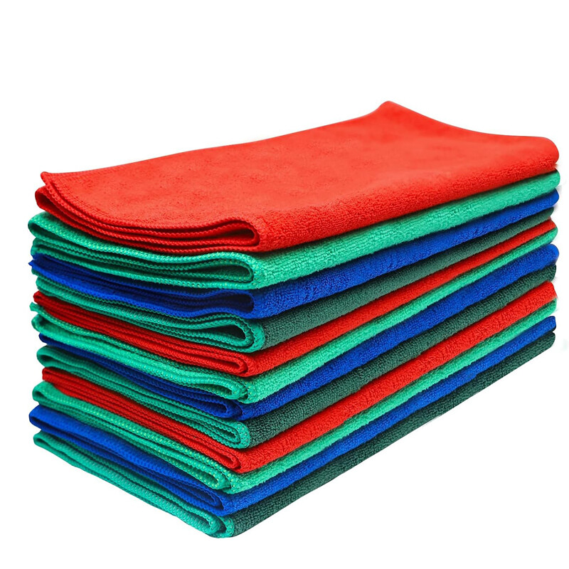 24 Pcs Microfiber Cleaning Cloth Rag Car Polishing Detailing 16×16” 380 GSM