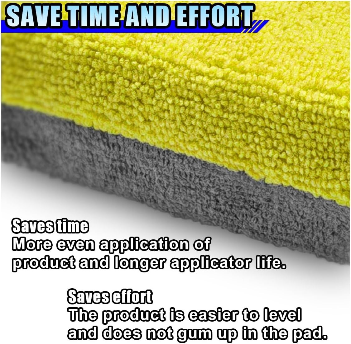 12PCS Ceramic Coating Applicator Sponge, 4.13” x 1.84” Microfiber Car Detailin