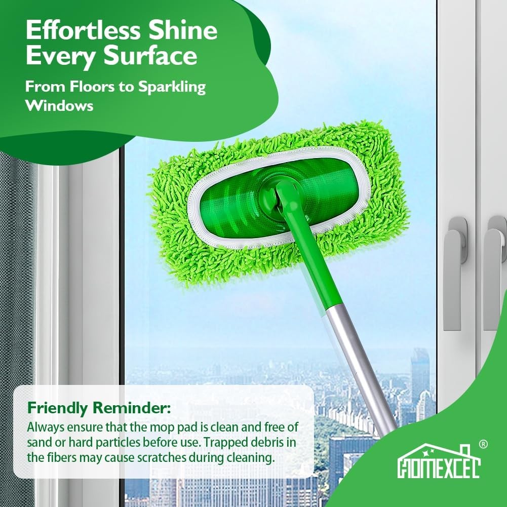 Reusable Microfiber Mop Pads,Mop Pads Replacements for Wet & Dry Use, Floor Clea