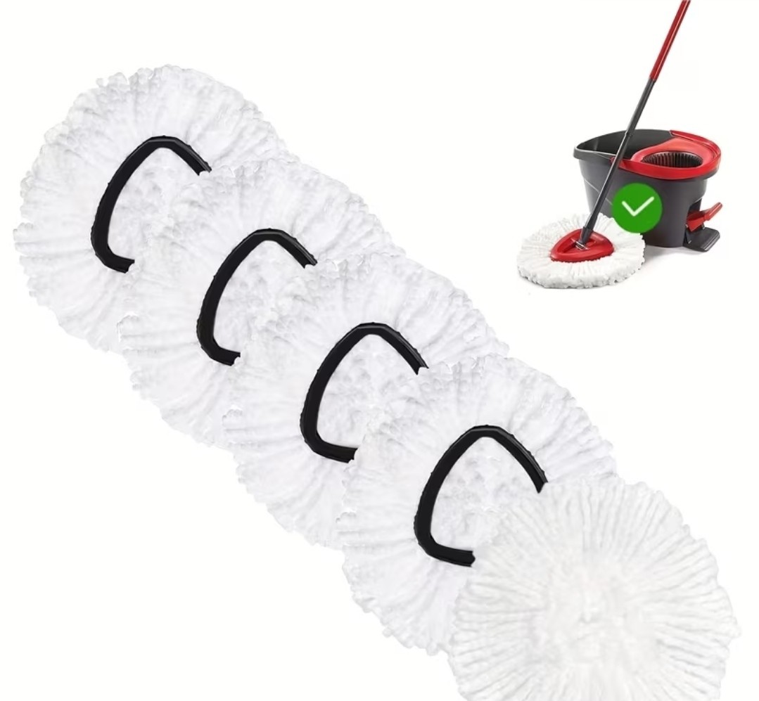 5 high-quality microfiber mop head replacements